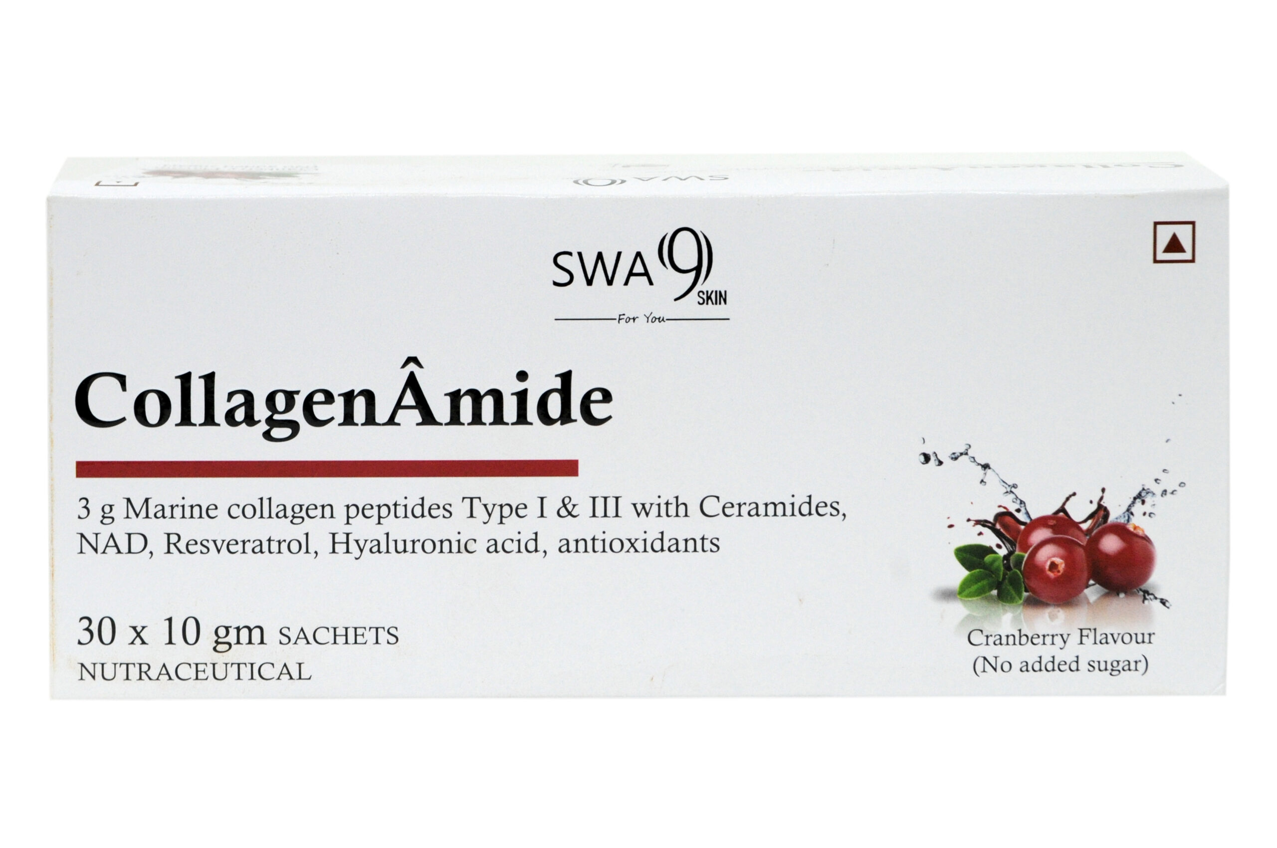 Collagenamide_front1 Swa9skin Collagen Amide Sachet (10gm Each) Cranberry - Image 1